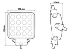 WL-26, faro ausiliario a 16 Led - 12/24V - Bianco