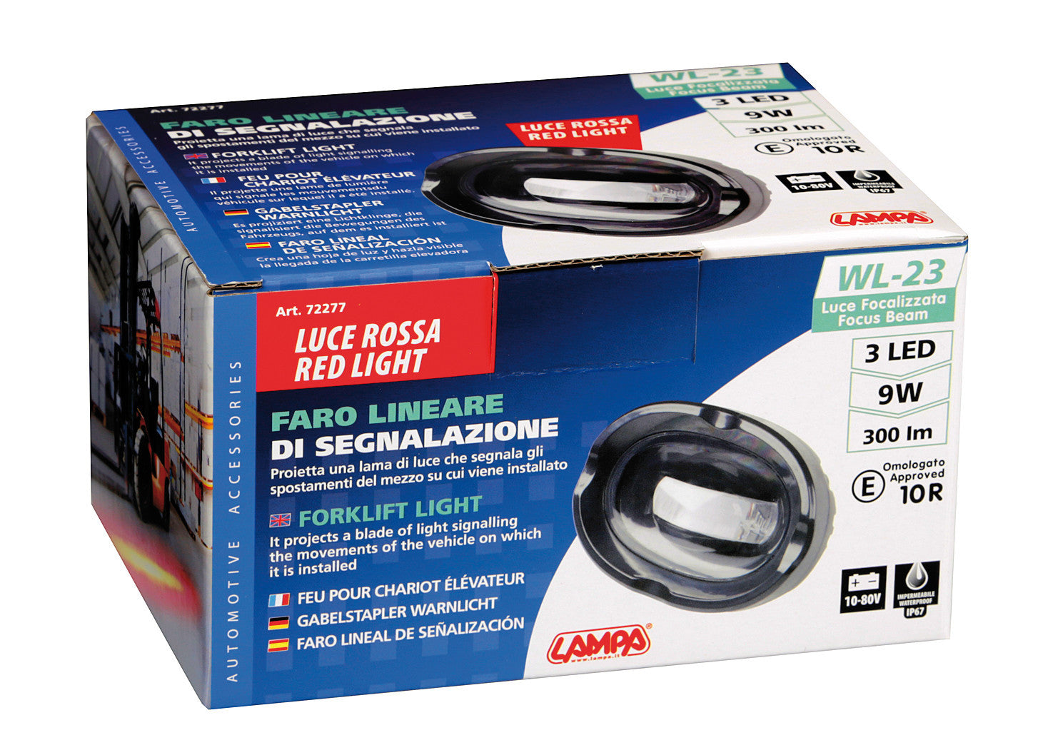 WL-23, faro lineare di segnalazione - 12/24V - Luce rossa