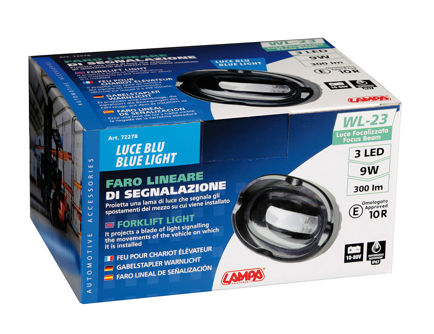 WL-23, faro lineare di segnalazione - 12/24V - Luce blu