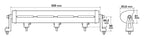 Pluton Total White, barra a Led 2 funzioni - 12/24V - 559x81 mm
