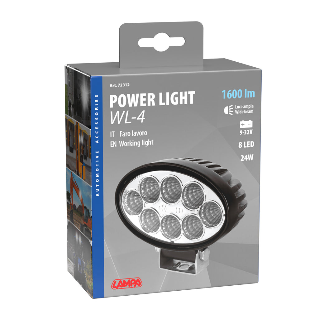 WL-4, faro ausiliario a 8 Led - 12/24V - Bianco
