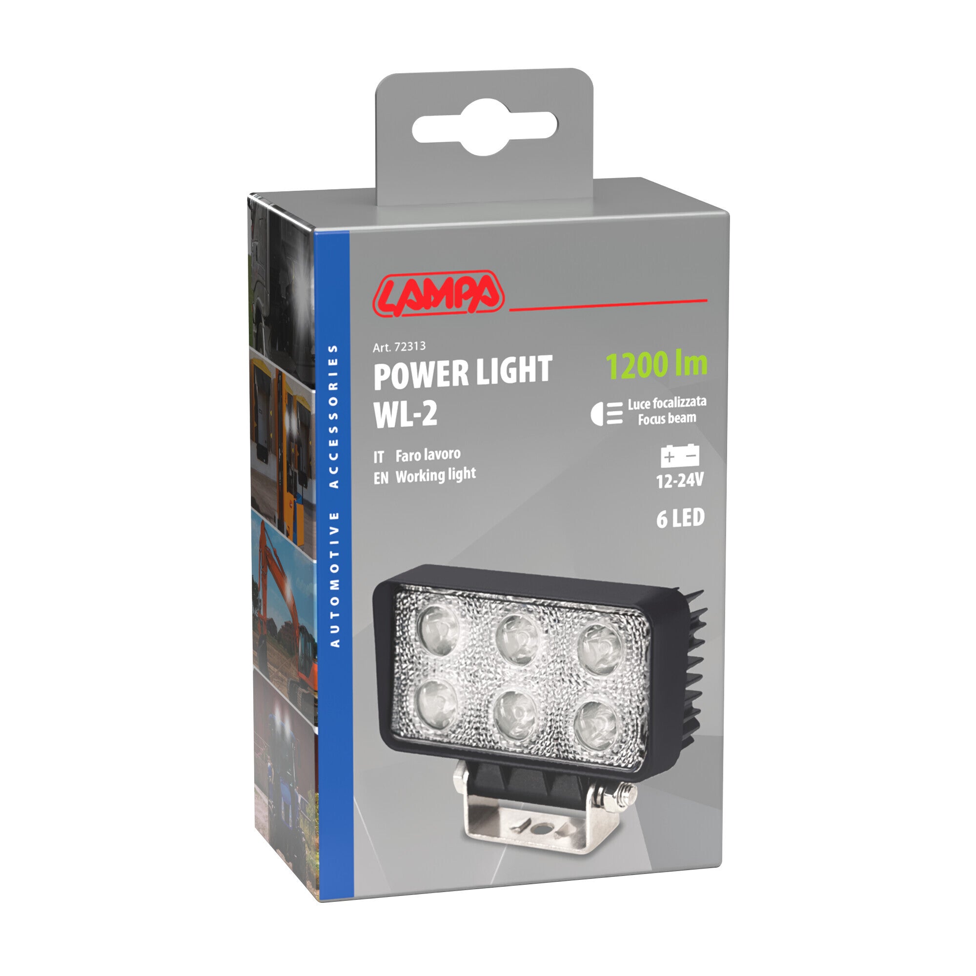 WL-2, faro ausiliario a 6 Led - 12/24V - Bianco