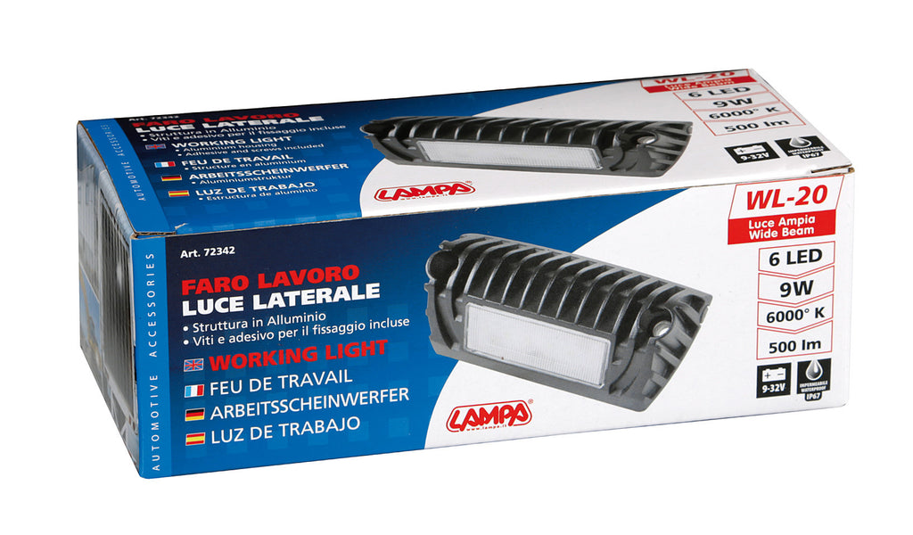 WL-20, faro ausiliario a 6 Led - 12/24V - Bianco