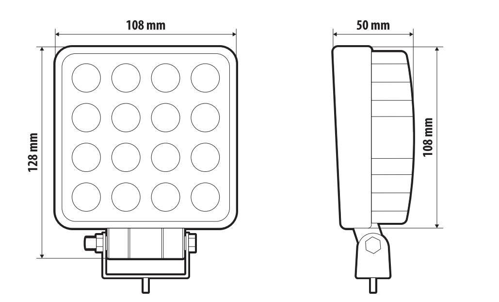 WL-31, faro ausiliario a 16 Led - 12/24V