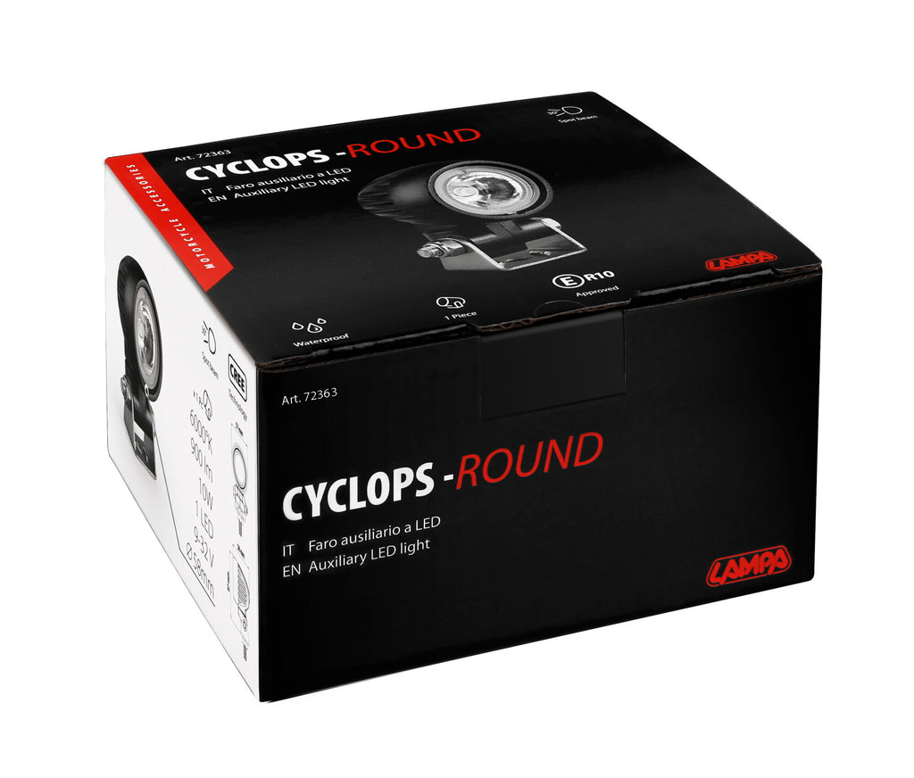 Cyclops-Round, faro ausiliario a 1 Led - 12/24V - Luce focalizzata