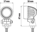Cyclops-Round, faro ausiliario a 1 Led - 12/24V - Luce focalizzata