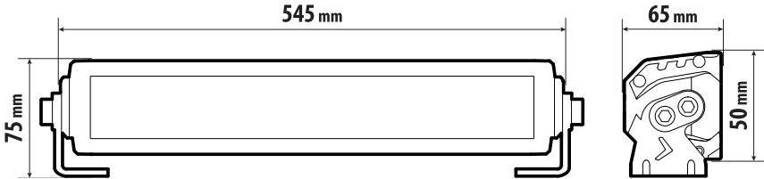 Led-Line Holland Style, barra a Led 2 funzioni - 12/24V - 545x50 mm