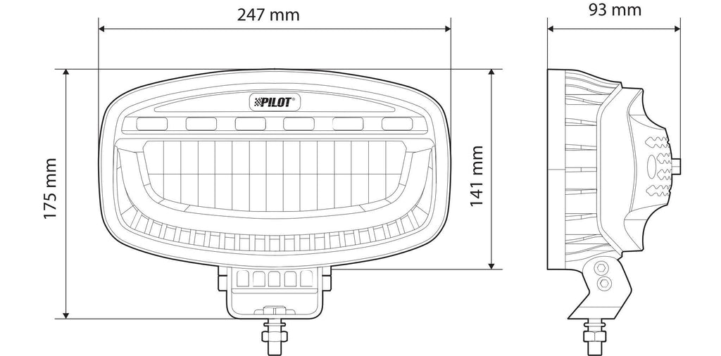 Glare Oval-Pro, faro supplementare multifunzione - 12/24V