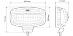 Glare Oval-Pro, faro supplementare multifunzione - 12/24V