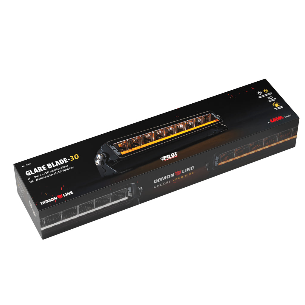 Glare Blade-30, barra multifunzione a Led - 12/24V - 345x75x65 mm