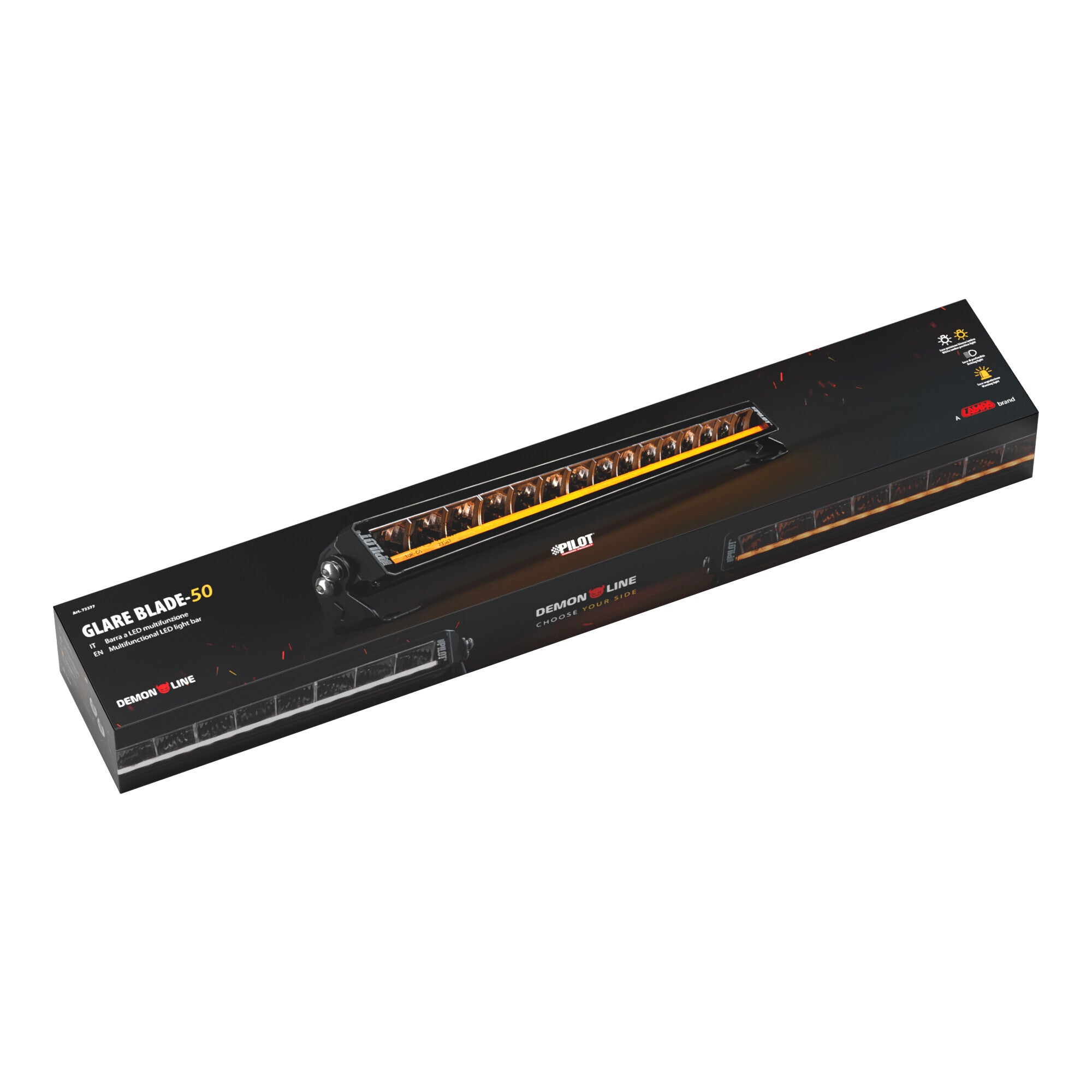 Glare Blade-50, barra multifunzione a Led - 12/24V - 545x75x65 mm