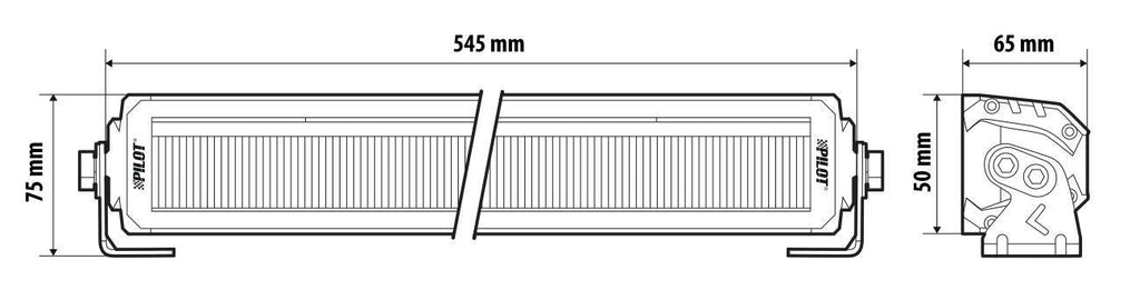 Glare Blade-50, barra multifunzione a Led - 12/24V - 545x75x65 mm