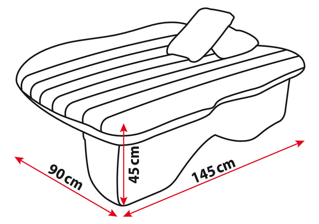 Air-Bed, materasso gonfiabile per auto + mini compressore 12V