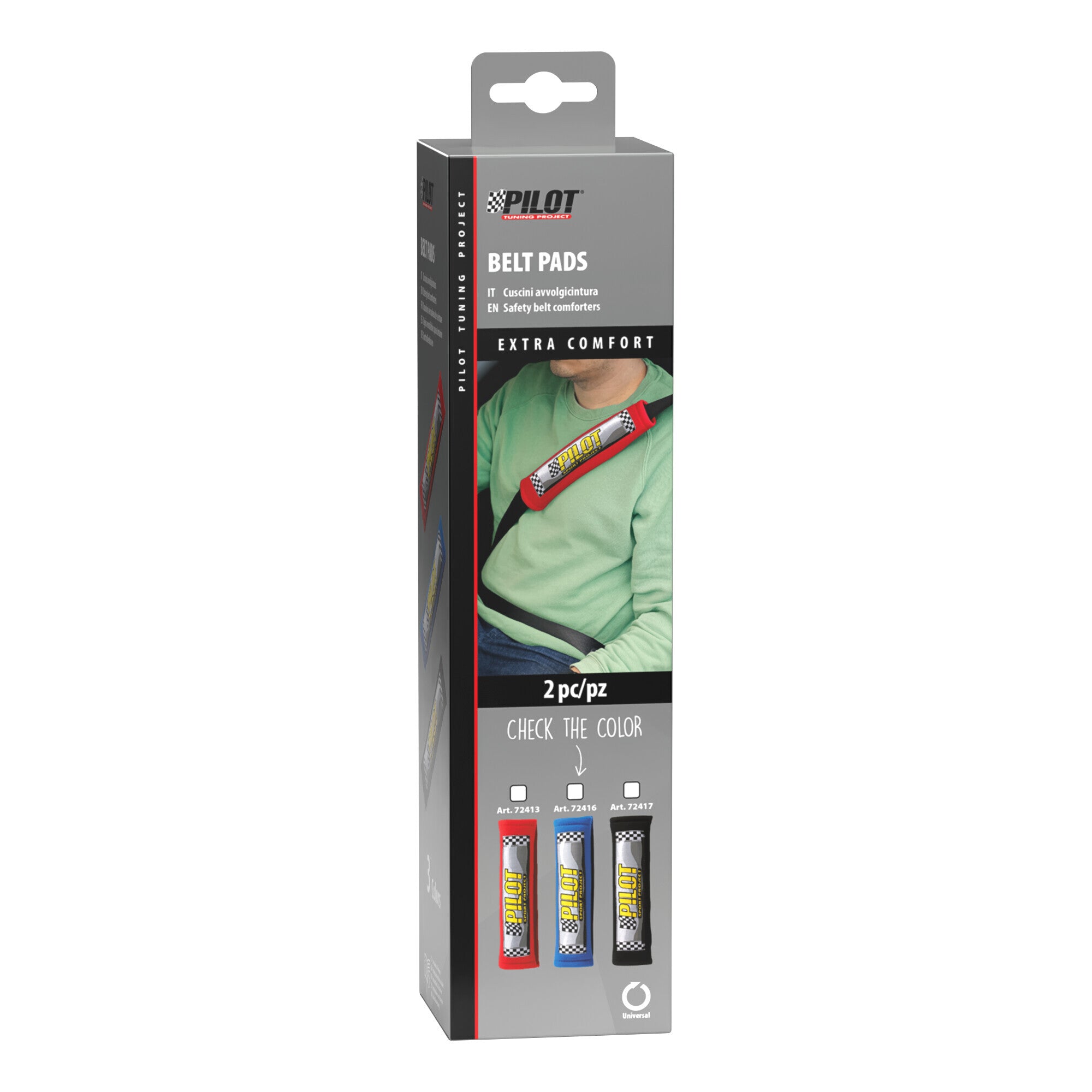 Pilot, coppia cuscini avvolgicintura - Rosso