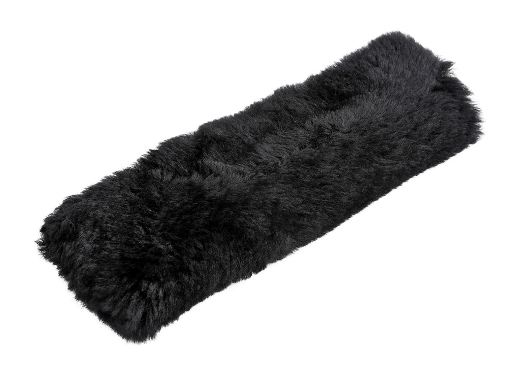 Cuscino avvolgicintura in vera pelliccia di montone - Nero