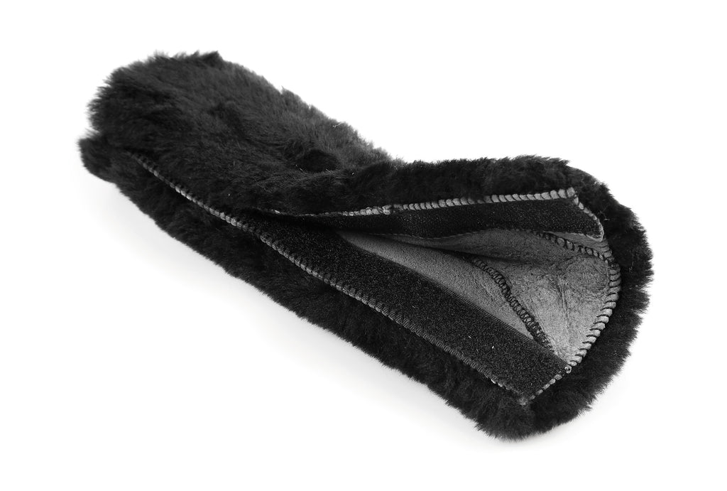 Cuscino avvolgicintura in vera pelliccia di montone - Nero
