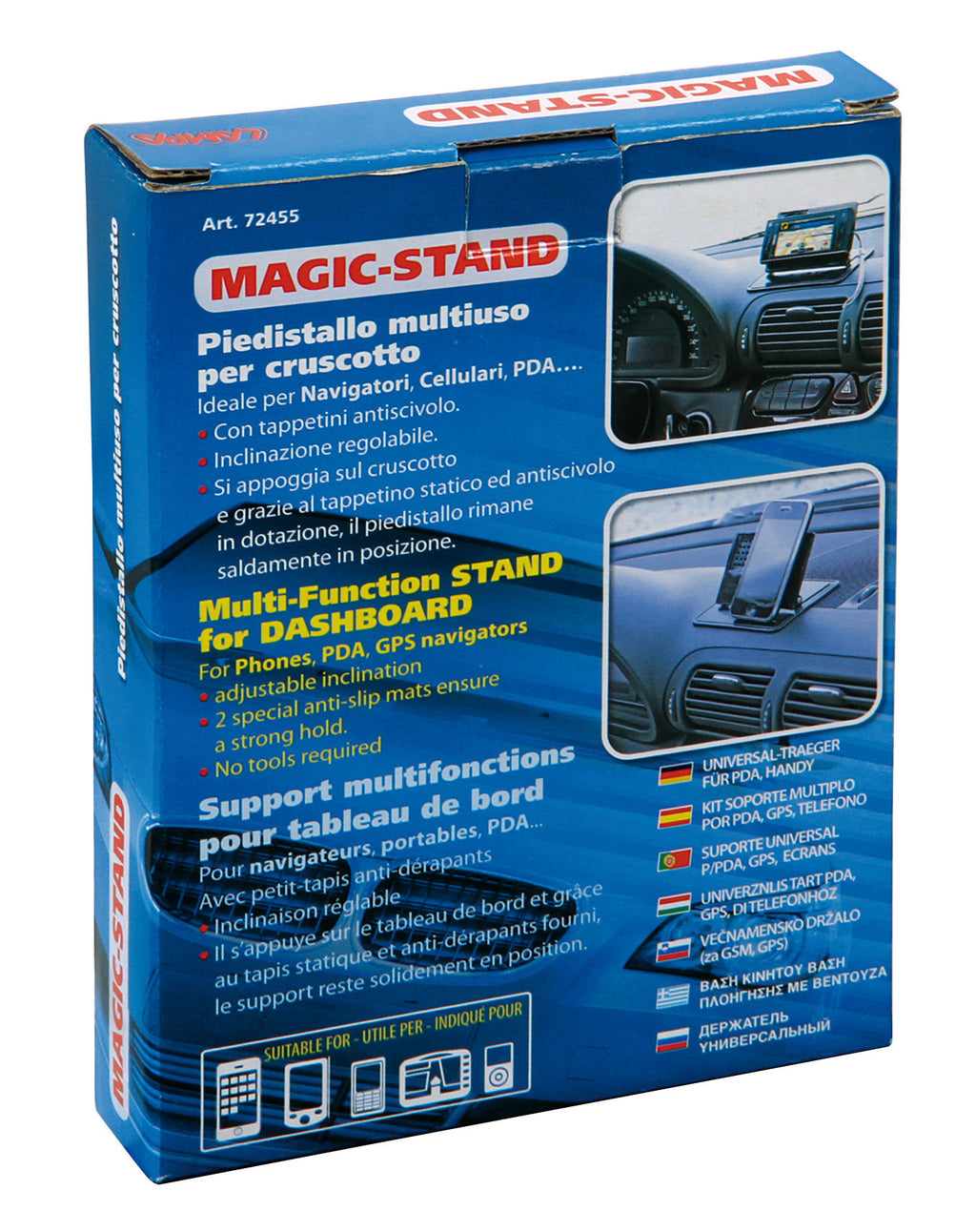 Magic-Stand, piedistallo multiuso per cruscotto
