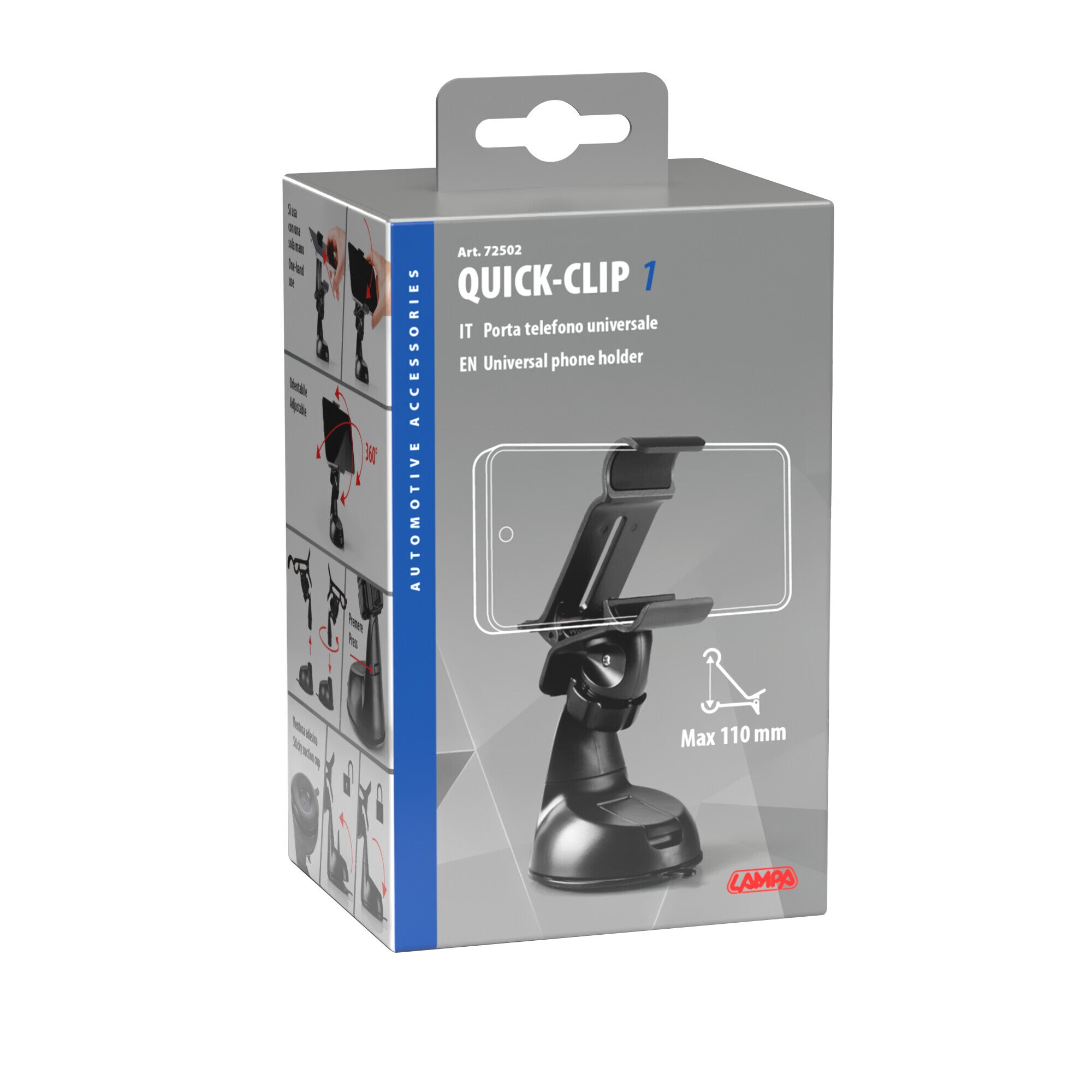 Quick-Clip 1, portatelefono universale