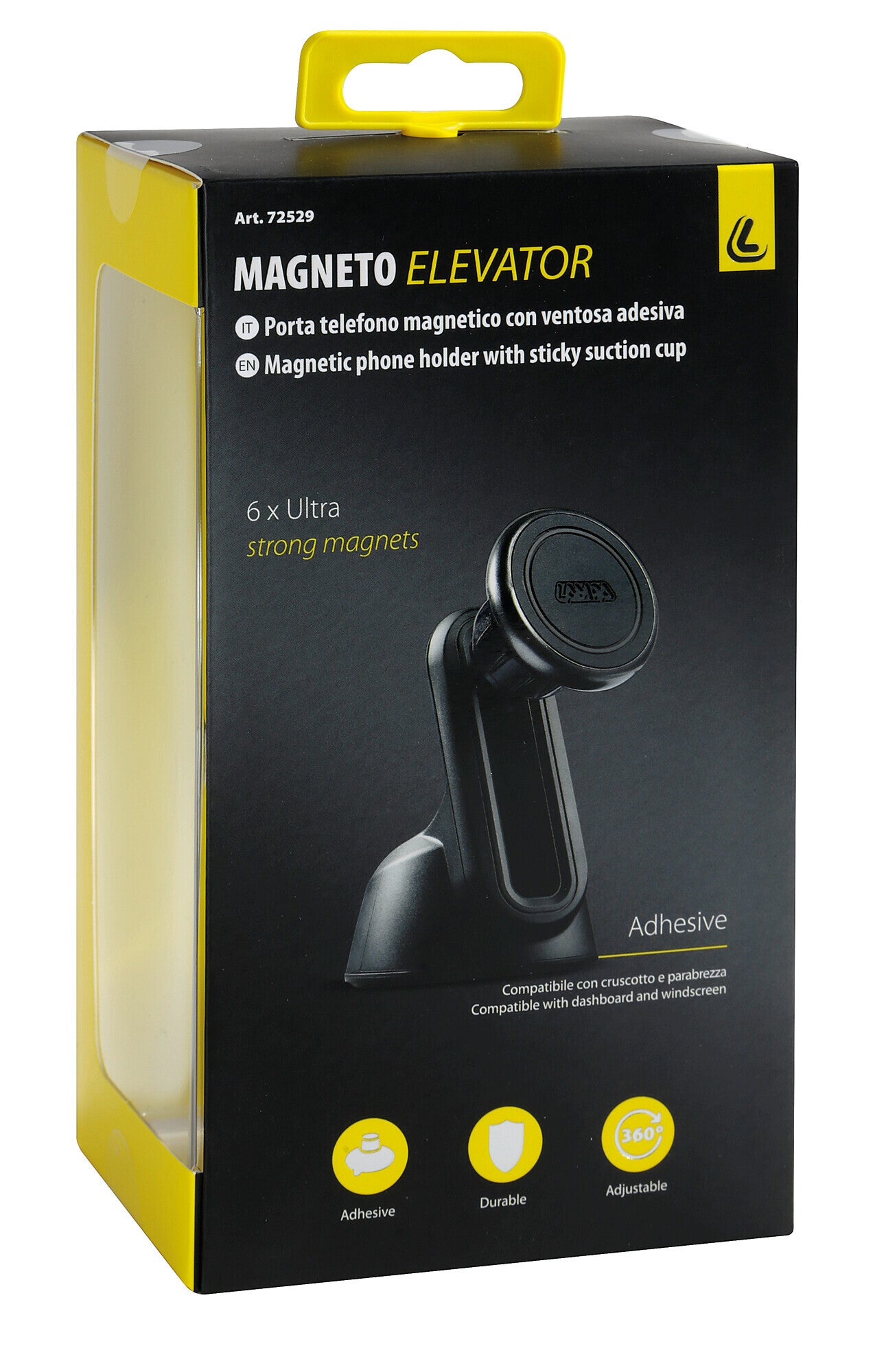 Magneto Elevator, porta telefono magnetico con ventosa adesiva