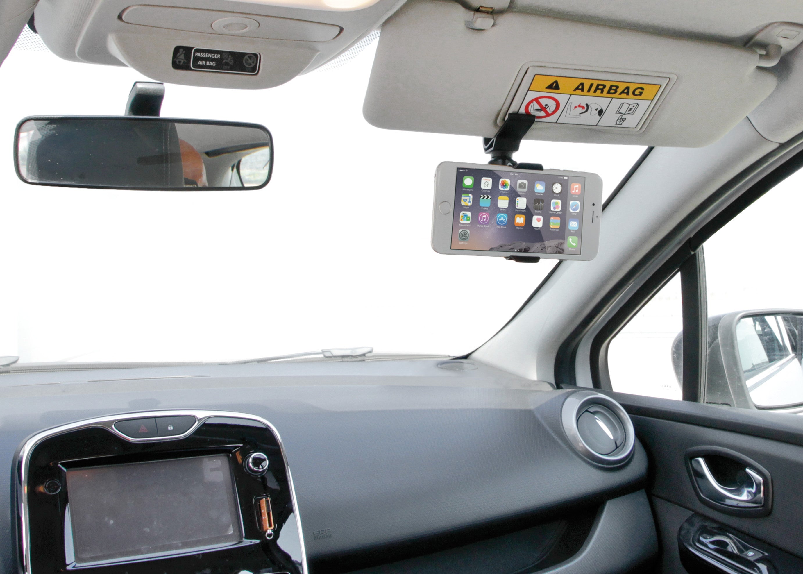 Visor Snap, porta telefono per visiera parasole