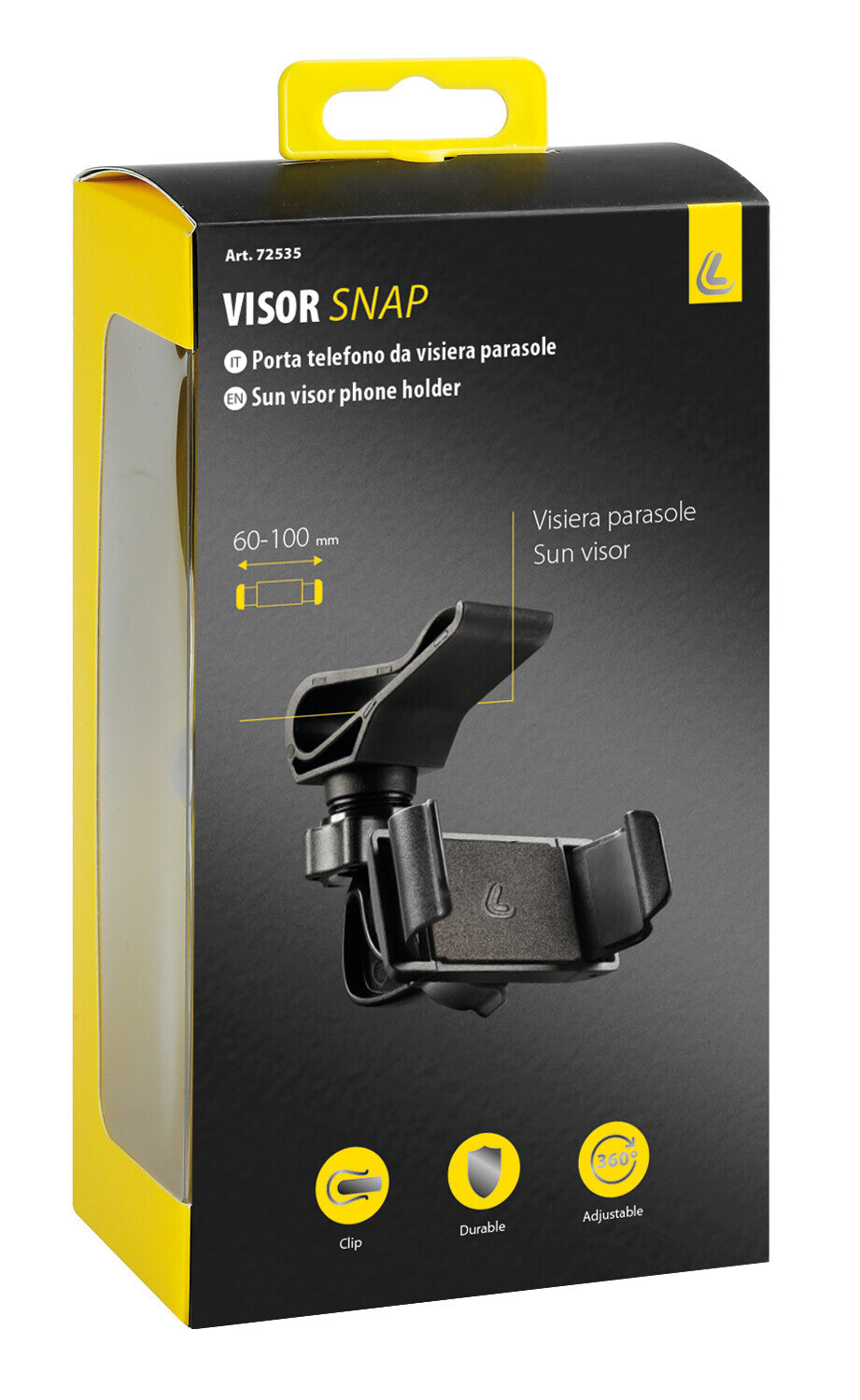 Visor Snap, porta telefono per visiera parasole