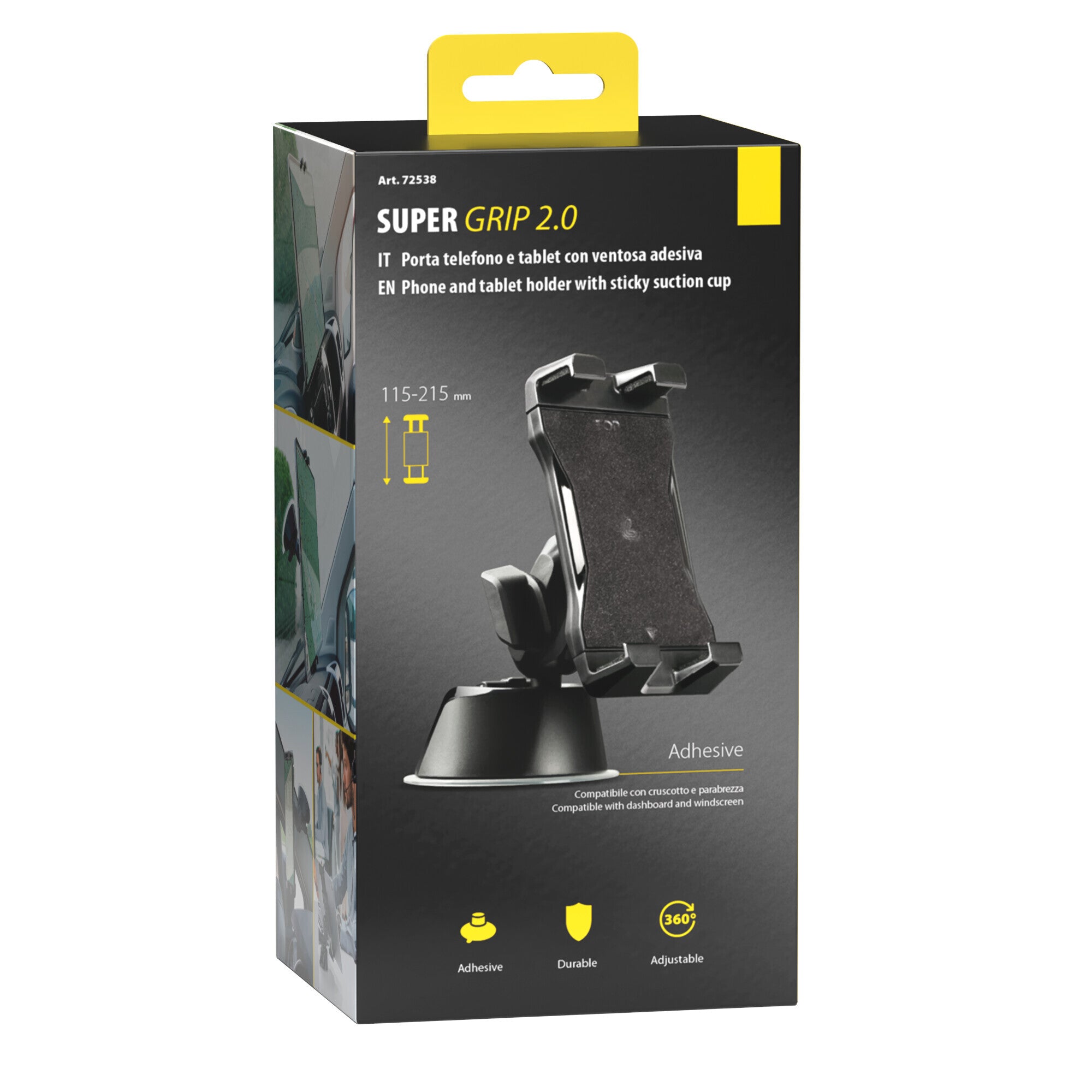 Super Grip, porta telefono e tablet con ventosa adesiva