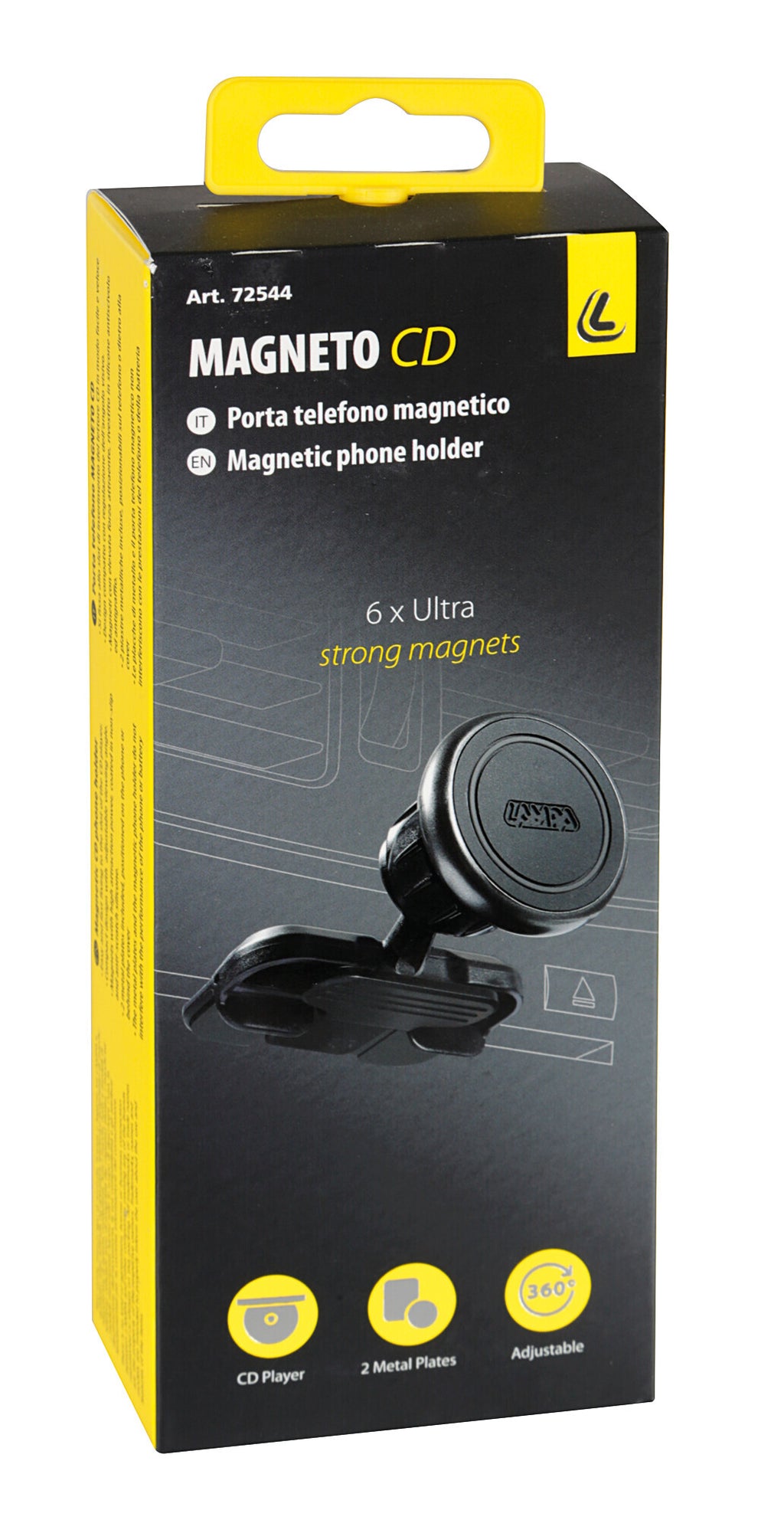 Magneto CD, porta telefono magnetico