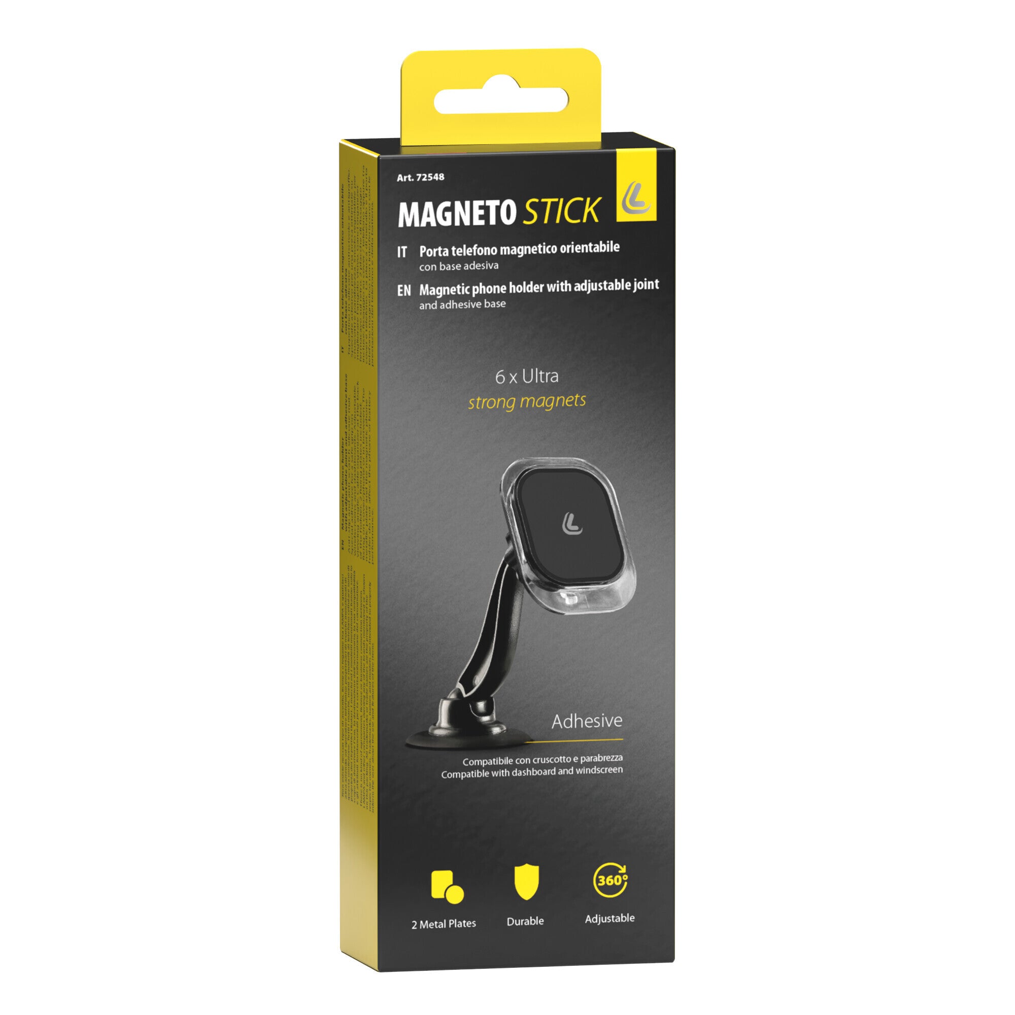 Magneto Stick, porta telefono magnetico con base adesiva