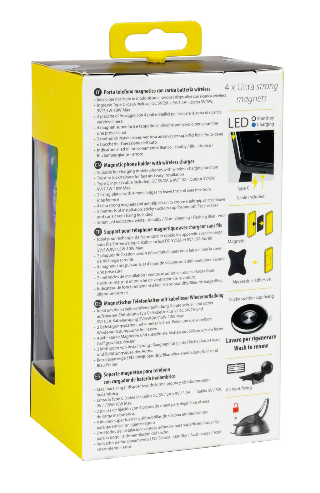 Magneto Wireless, porta telefono magnetico con carica batteria wireless