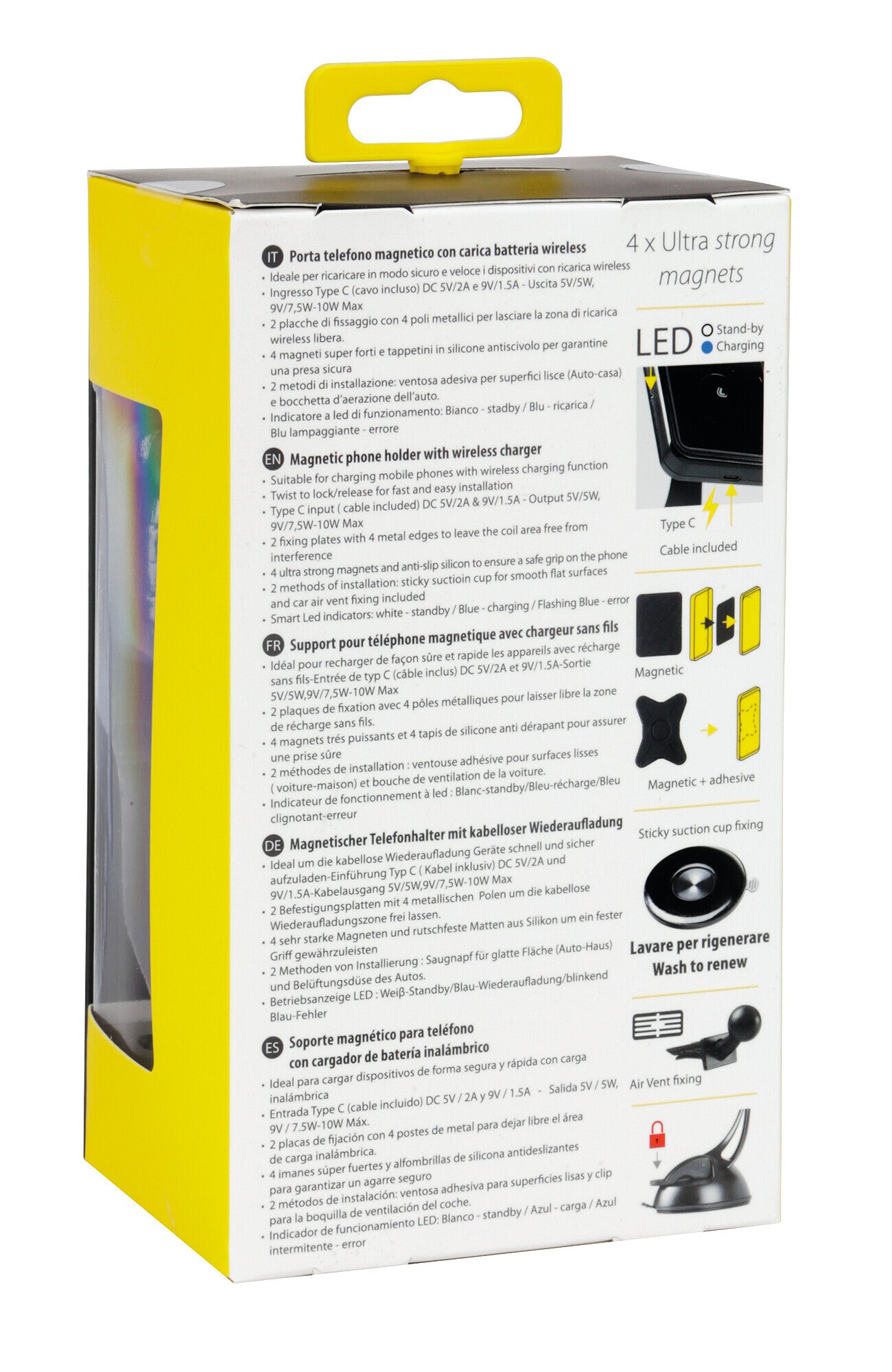 Magneto Wireless, porta telefono magnetico con carica batteria wireless