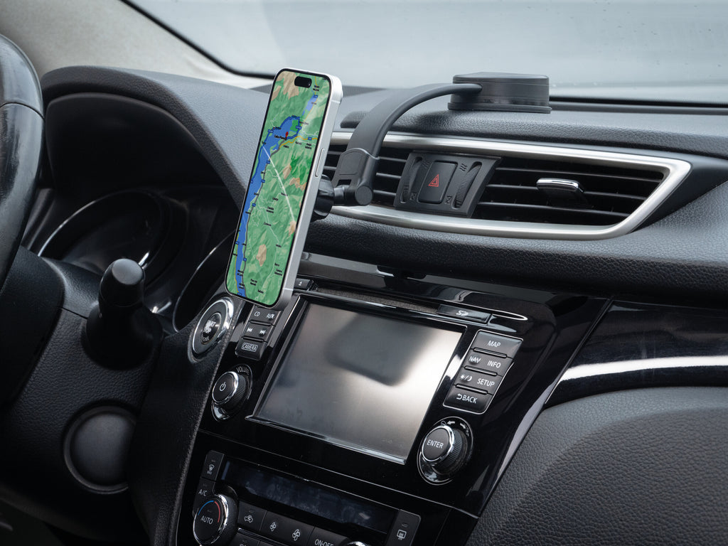 Magneto Flex, porta telefono magnetico con ventosa adesiva a basso profilo