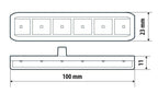 Luce di segnalazione multifunzione flessibile a 6 Led, 12/24V - Arancio