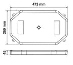 Barra lampeggiante arancio a 64 led, 10/30V - Base magnetica