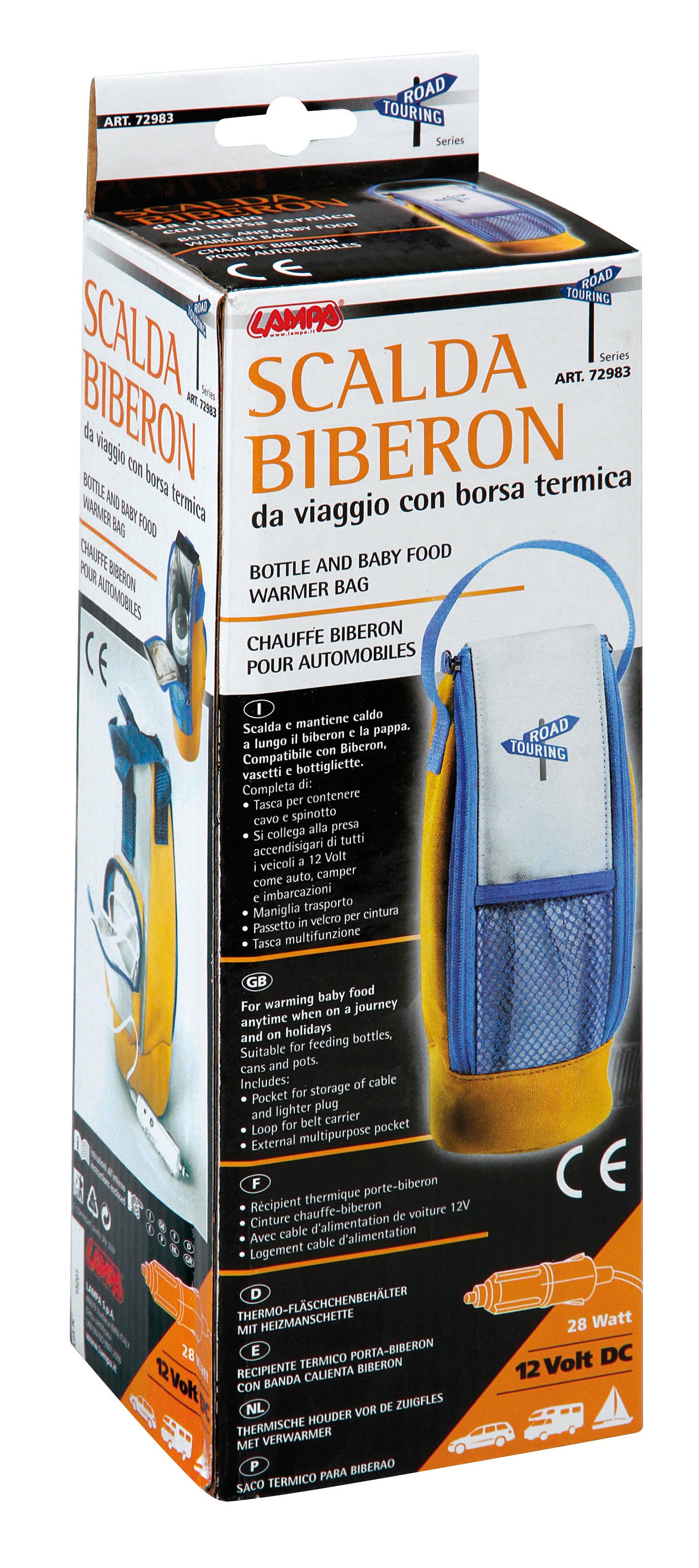 Scalda biberon, da viaggio con borsa termica, 12V