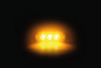Luce di segnalazione multifunzione a 3 Led, 9/32V - 80x29 mm - Arancio