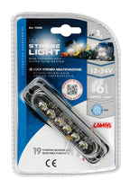Luce strobo multifunzione - 6 Led - 12/24V - Bianco