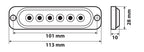 Luce strobo multifunzione - 6 Led - 12/24V - Bianco