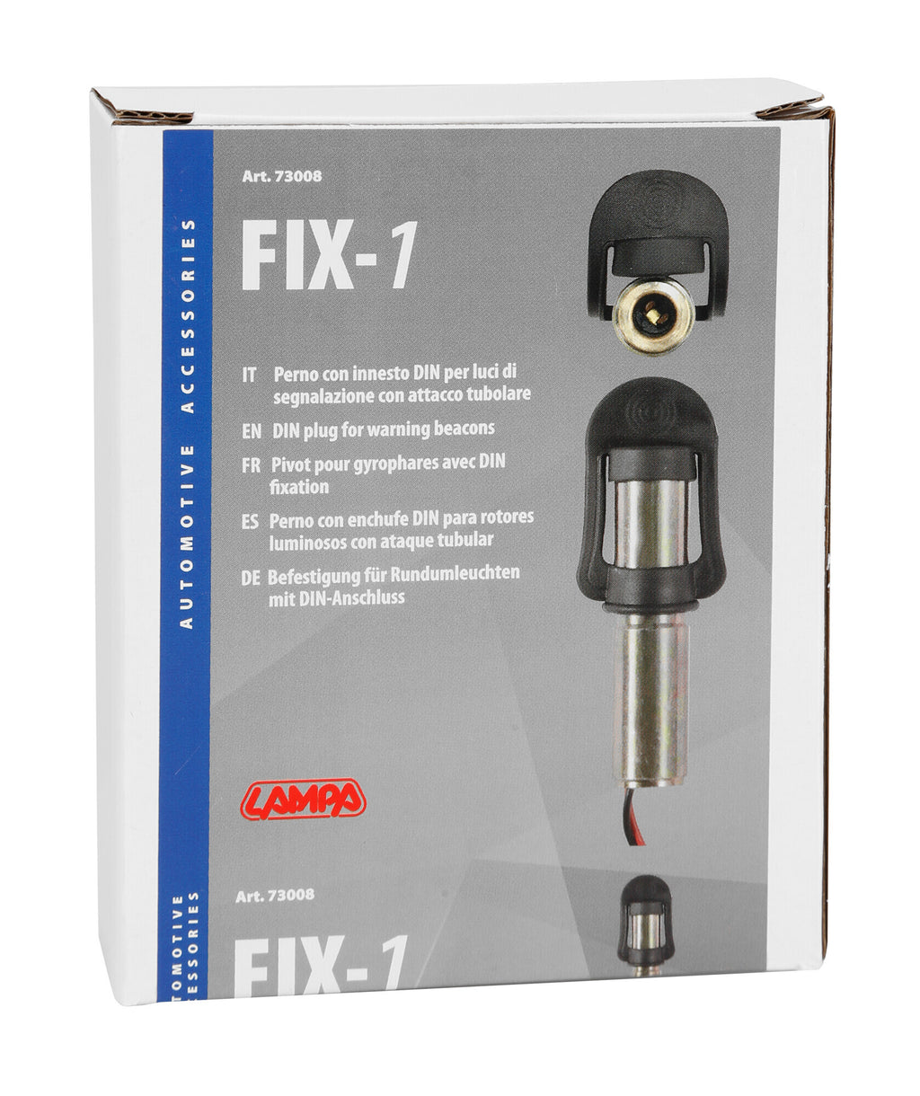 Fix-1, Perno con spinotto DIN per luce di segnalazione, attacco tubolare