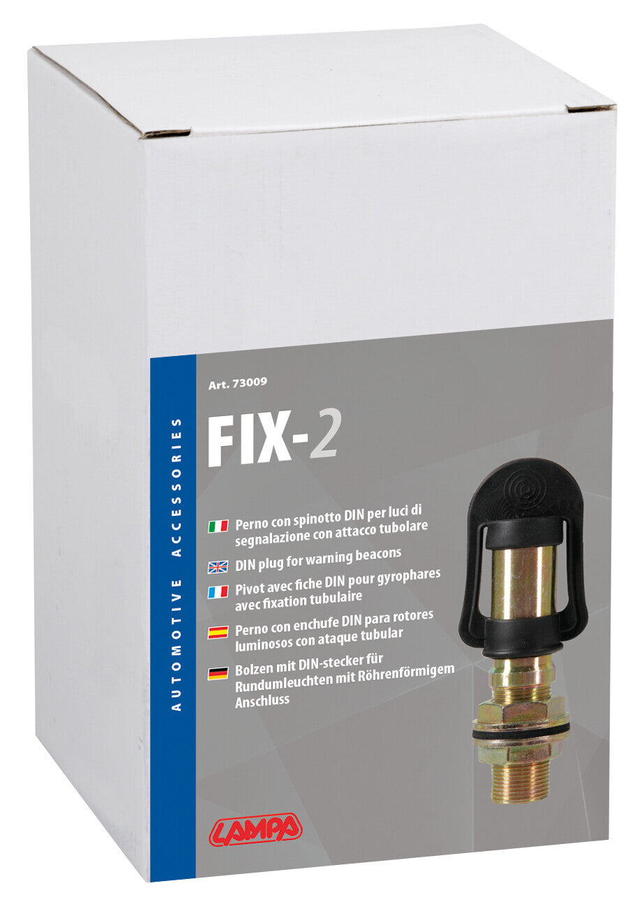 Fix-2, Perno con spinotto DIN per luce di segnalazione, attacco tubolare