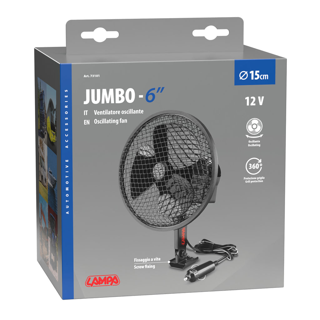 Jumbo ventilatore oscillante Ø 6” - 12V