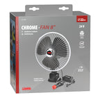 Chrome-fan, ventilatore con ventosa Ø 8" - 24V