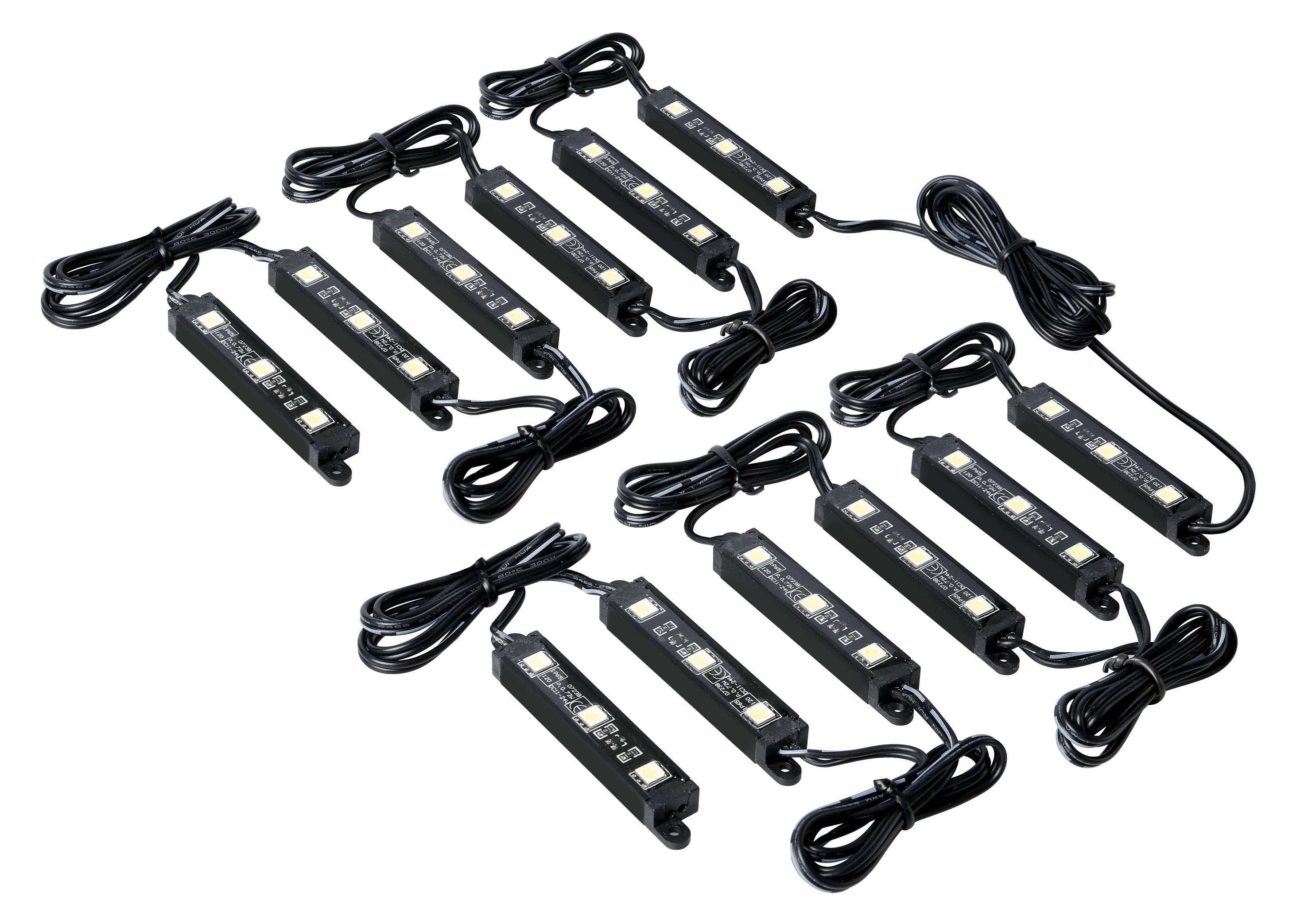 Hyper-Led Set 12x3, strisce decorative a led - 12V - Bianco