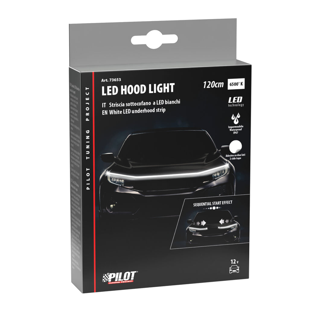Striscia sottocofano a Led bianchi - 120 cm - 12V