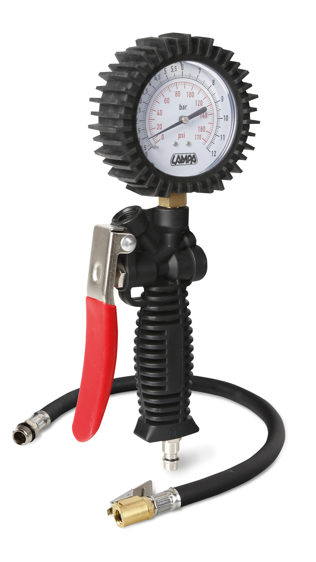 Gonfia pneumatici con manometro 270° di precisione - max 12 bar / 170 psi