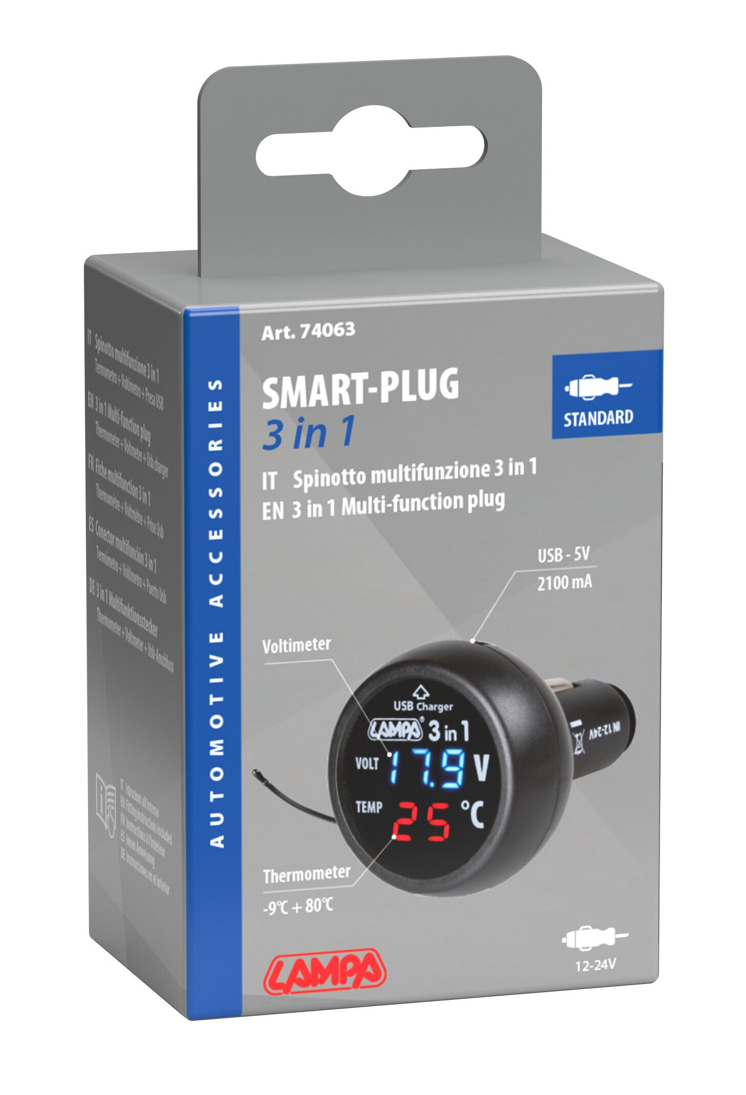 Smart-Plug, spinotto multifunzione 12/24V