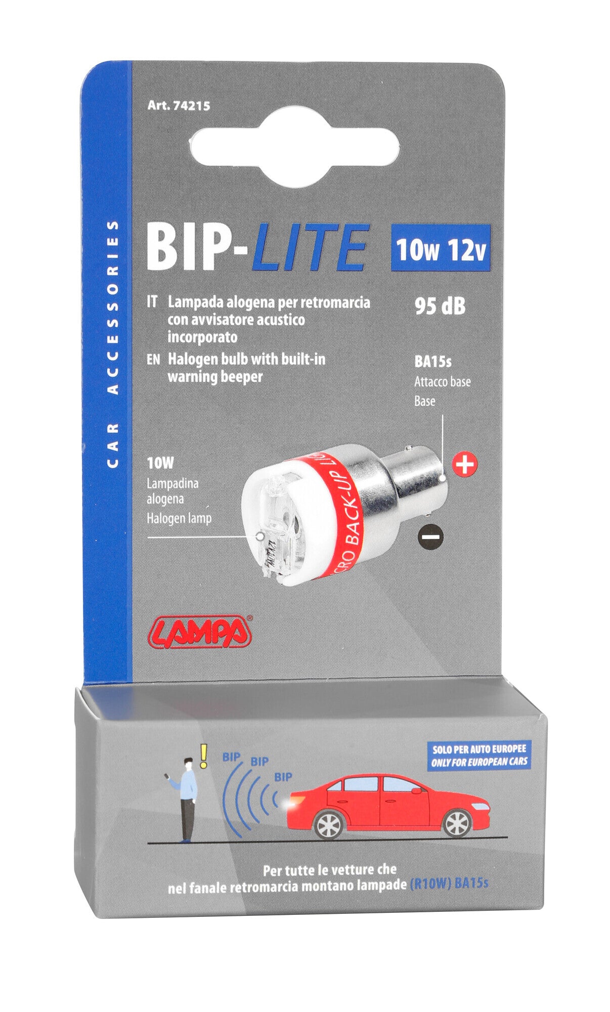 Bip-Lite I, Lampadina retromarcia con avvisatore acustico - 12V