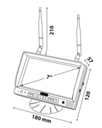 M4, Monitor LCD 7" Wireless, Cam 1+2+3+4