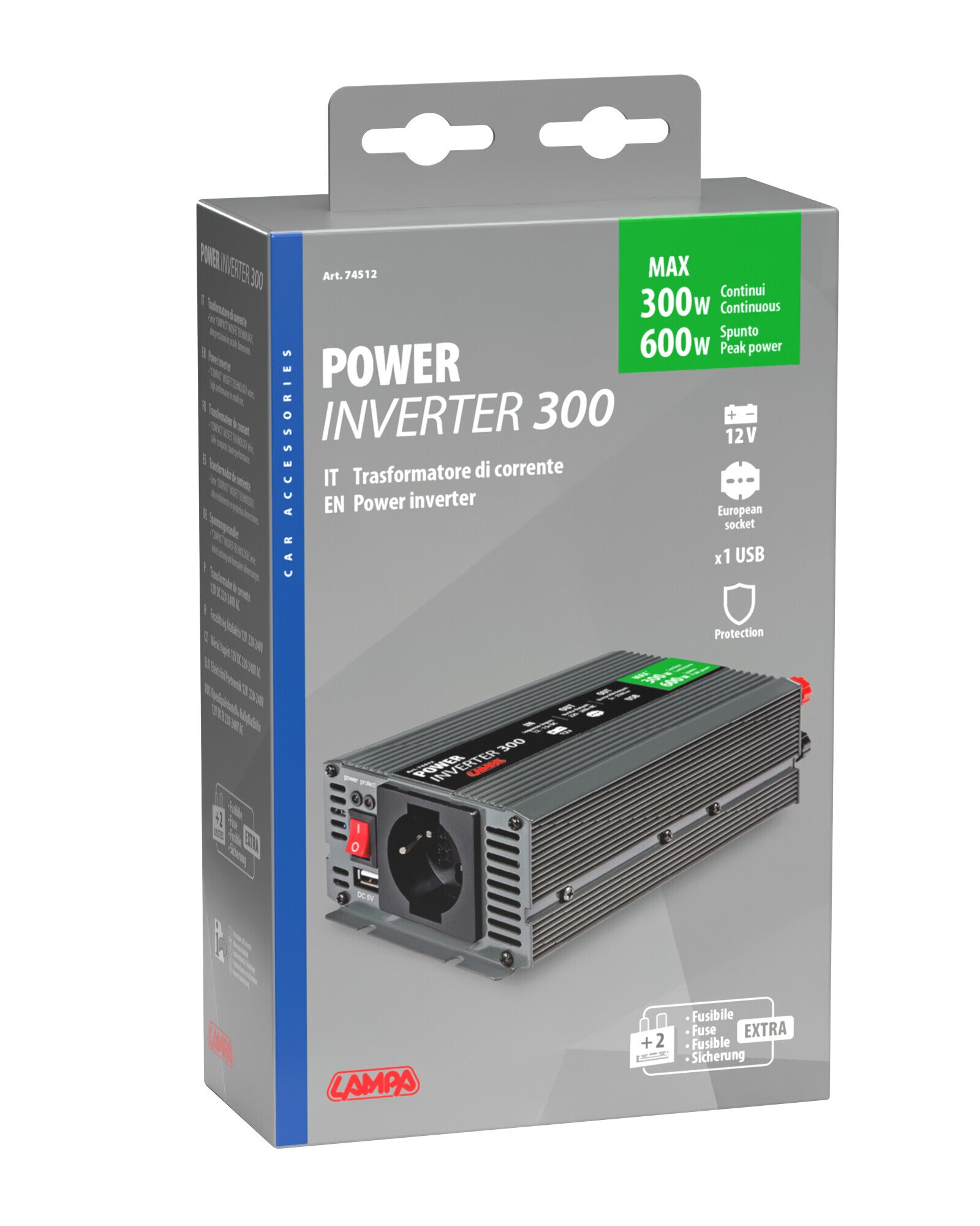 Power Inverter 300, trasformatore 12V > 220V