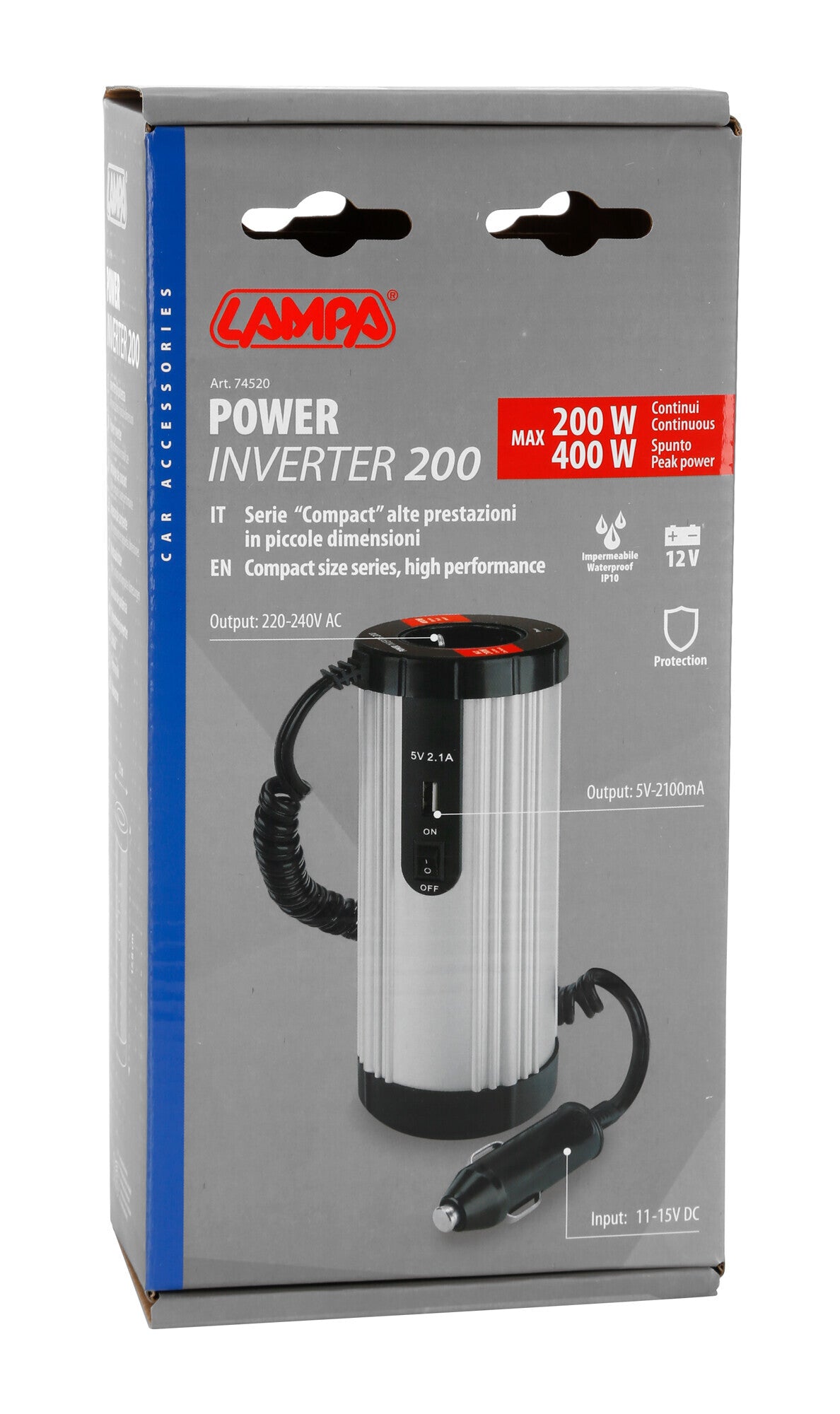 Power Inverter 200, trasformatore 12V > 220V