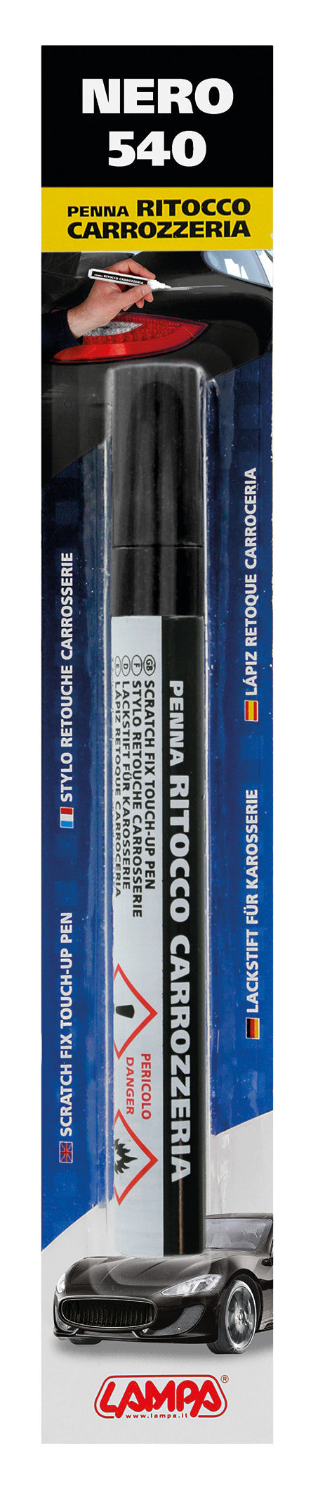 Penna ritocco carrozzeria - Nero - 540